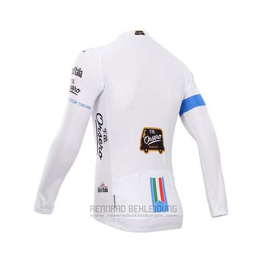 2014 Fahrradbekleidung Giro D'italien Wei Trikot Langarm und Tragerhose